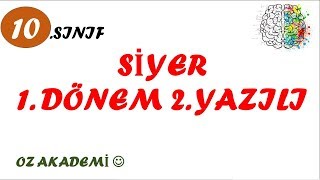 10.Sınıf Siyer 1.Dönem 2.Yazılı Soruları