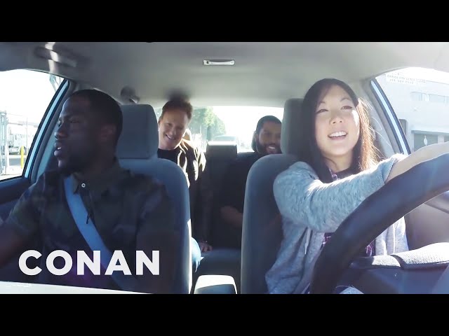 Ice Cube, Kevin Hart, And Conan Help A Student Driver - Video