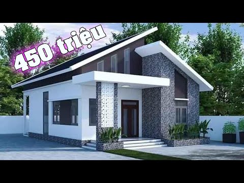 ✅ Ngôi Nhà Cấp 4 đẹp 2020 thiết kế mái lệch hiện đại