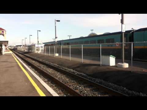 very fast moving via train with double lash up and brand new...