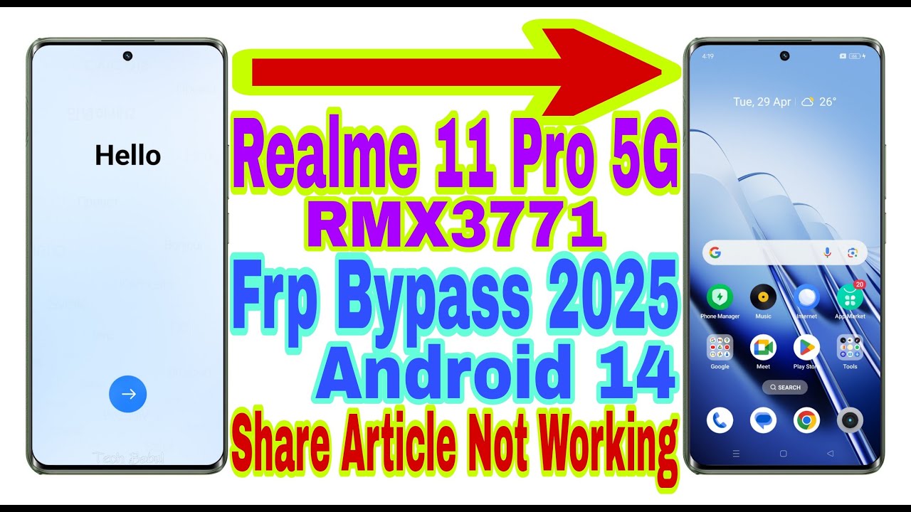 Realme 11 Pro 5G (RMX3771) Android 14 Frp Bypass Realme 11 Pro 5G (RMX3771) Android 14 Frp Bypass
