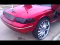 Candy Red Crown Vic On 28's