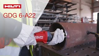 INTRODUCING Hilti cordless die grinder GDG 6-A22