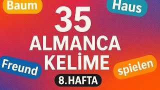 Haftada 35 Almanca Kelime 8. Hafta Spor, Sayı, Eşya, Meslek, Elektronik Cihaz Ve Ay
