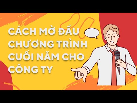 Học viên MC Phương Chung tập dẫn chương trình tất niên của công ty