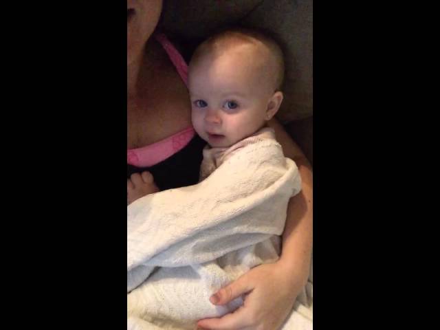 Baby Adorably Imitates Mom Saying I Love You - Video