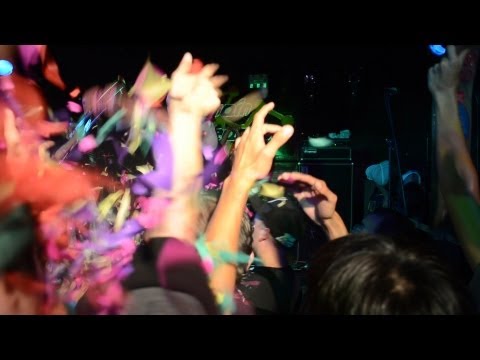 Aaron from Suburban Legends Explodes Confetti In Crowd's Face