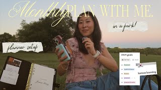 My Monthly Planning Routine But In A Park All Things Goals, Content Prep & My Planner Setup