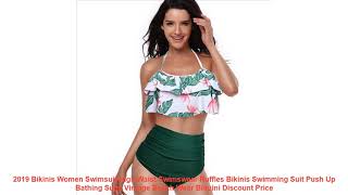 2019 Bikinis Women Swimsuit High Waist Swimswear Ruffles Bikinis Swimm