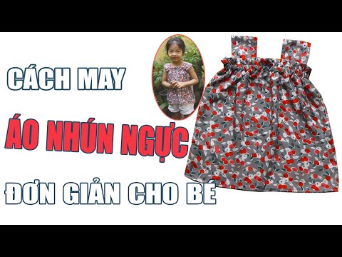 DIY - TUTORIAL How to sew | Cách may áo nhún ngực đơn giản cho bé |Ặt Củ Tỏi DIY