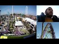 Boomerang Roller Coaster -- Unedited Split-Screen @ Knott's Berry Farm