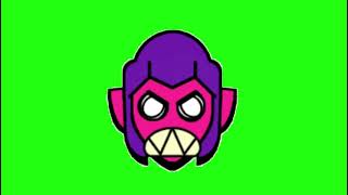 Mortis Animated Pins Green Screen Brawl Stars