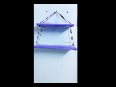 Cách Làm Kệ Bằng Giấy Carton ( Thùng Giấy) và Dây Thừng Thế Gỗ, Gọn Nhẹ Dễ Làm !
