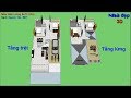 Bố trí nhà Gác Lửng 8x16m có Gara Ôtô