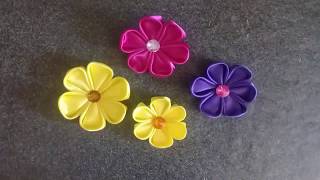 Cara Mudah Membuat Bunga Kanzashi Dari Kain Satin