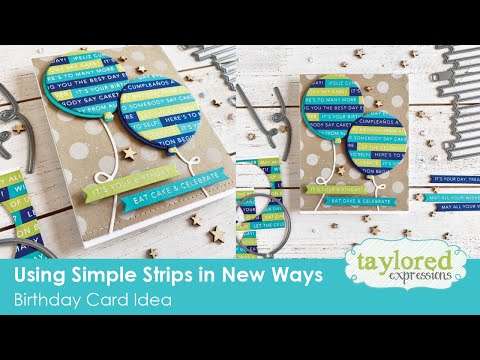 Simple Strips Stamp - Birthday Simple Strips Stamp - Birthday