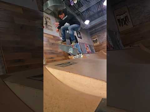 Kickflip on a crazy shapped 11 inch skateboard