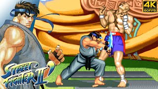 Street Fighter II: Champion Edition - Ryu (Arcade / 1992) 4K 60FPS