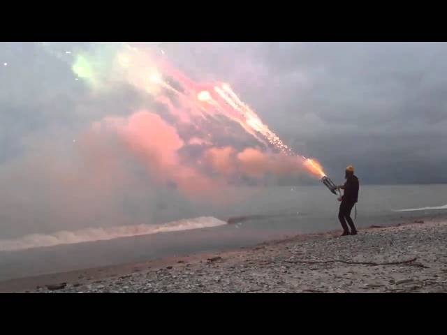 Giant Roman Candle Minigun Is The Coolest Way To Launch Fireworks - Video