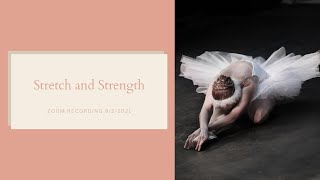 Ballet Cl - Stretch And Strength Zoom Recording 9.2.2021 Angelina Jandolo Dance