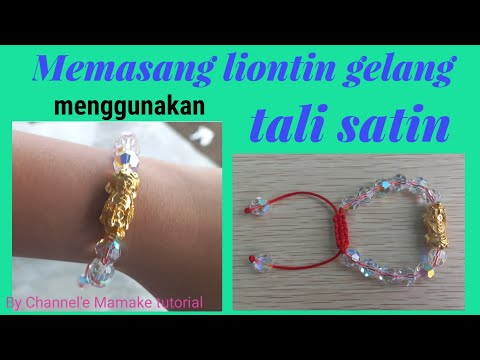 Cara memasang Liontin gelang kepala Naga menggunakan tali satin
