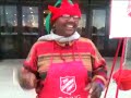 Salvation Army Red Kettle Bell Ringer Sings In Flowood