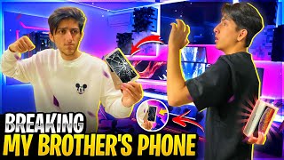 Breaking My Brother’s Phone And Gifting Him I Phone 12 ? Angry Reaction 😡 - Gare