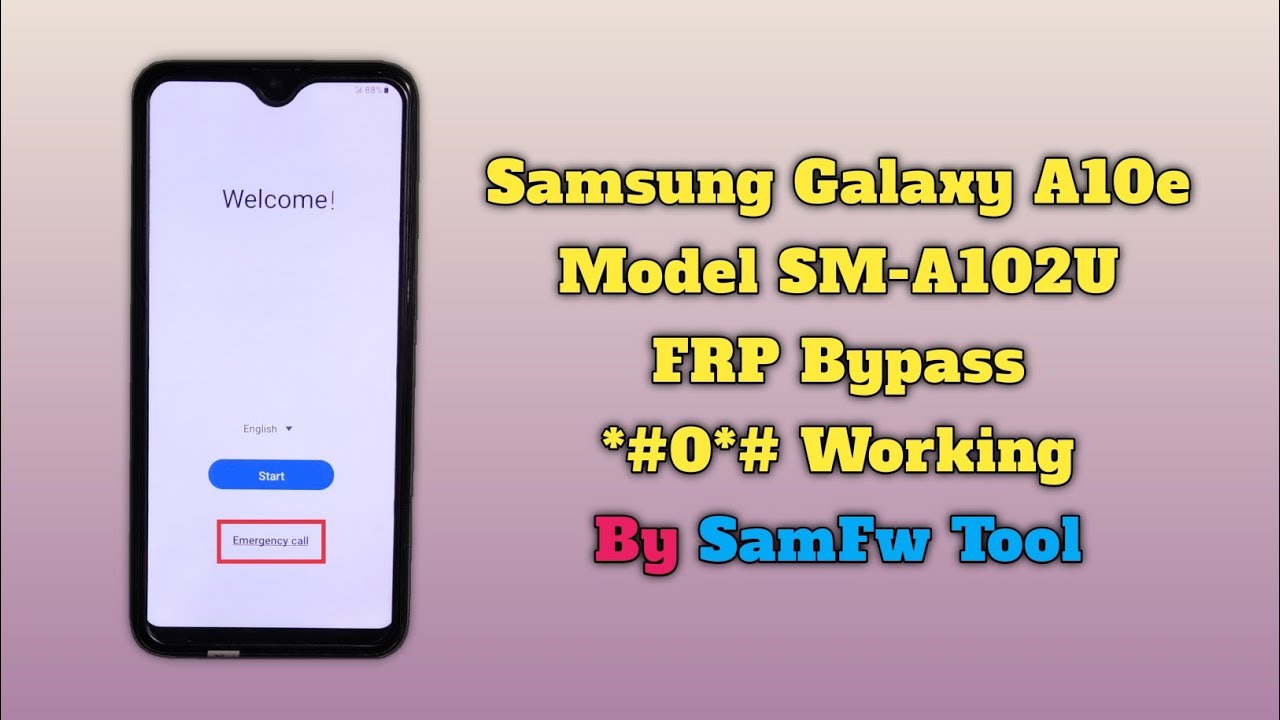 Samsung A10e FRP Bypass By SamFw FRP Tool A102U Google Samsung A10e FRP Bypass By SamFw FRP Tool A102U Google