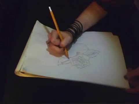 just a quick video on how to draw the famous heart with a rose