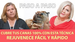 Cubre tus canas 100% con esta técnica y REJUVENECE FÁCIL Y RÁPIDO PASO A PASO.
