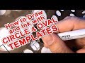How to ART draw/ink with ellipse oval templates with technical pens. Inking for Marvel Comics