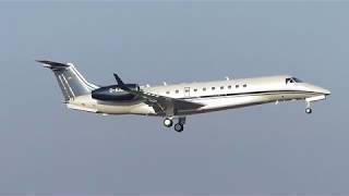 Embraer Legacy 650E D-Ajet Landing At Ferihegy Airport