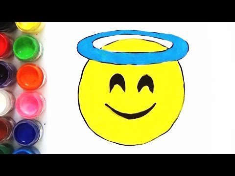 How to Draw and Color Smiling Face With Halo Emoji | Art For Kids | BoDraw How to Draw and Color Smiling Face With Halo Emoji | Art For Kids | BoDraw