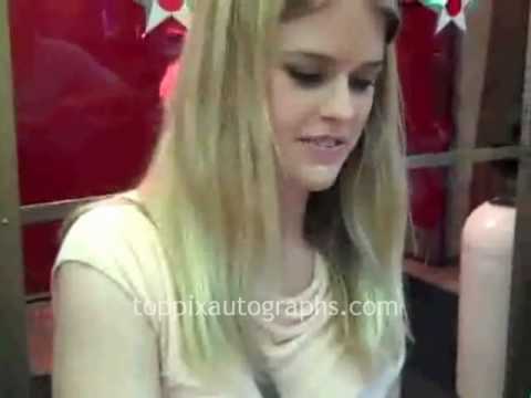 Alice Eve Signing Autographs at Filthy Talk Stage Door in NYC