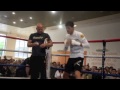 FORMER IBF CHAMPION JAMIE McDONNELL SHADOW BOXING @ BROADMARSH (NOTTINGHAM) / FROCH v GROVES 2