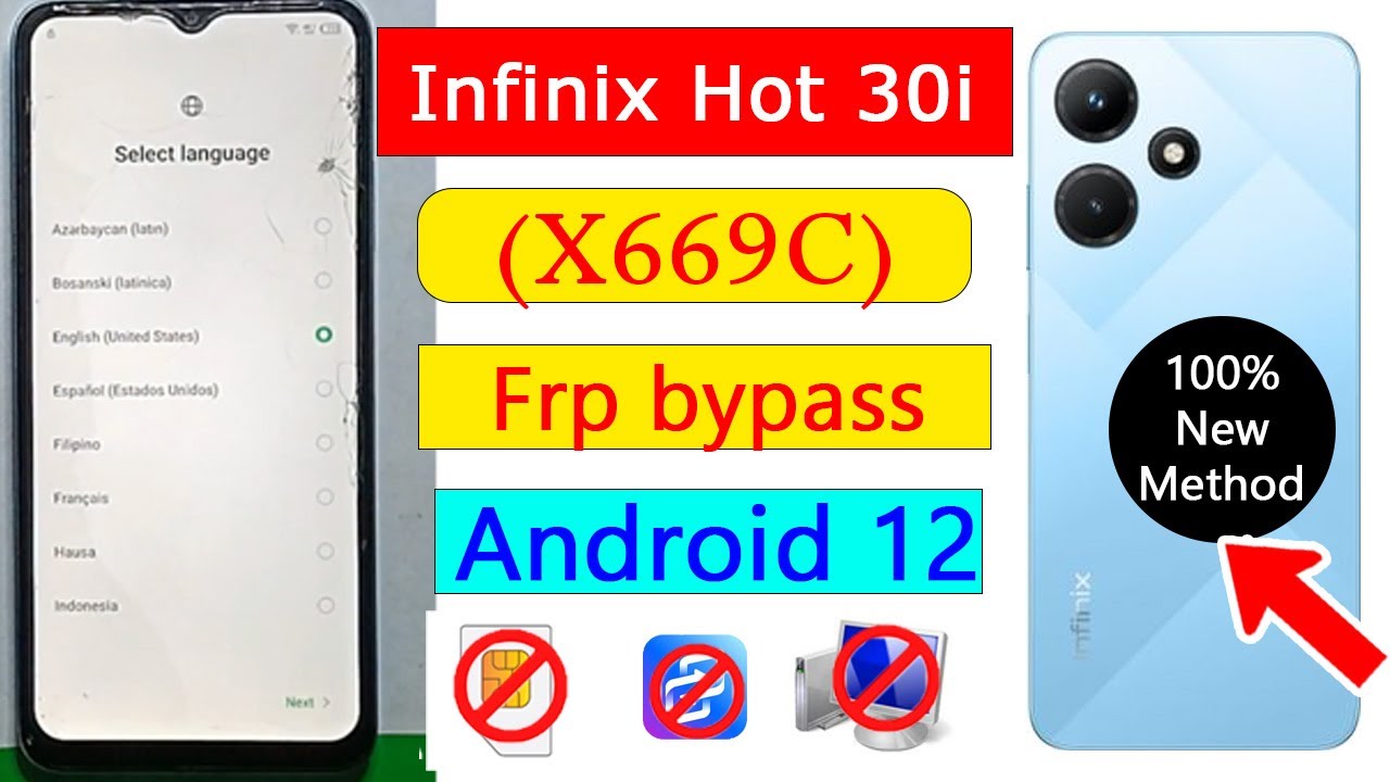 Infinix hot 30i (X669C) frp bypass android 12 | google Infinix hot 30i (X669C) frp bypass android 12 | google