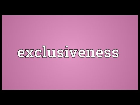 Header of exclusiveness