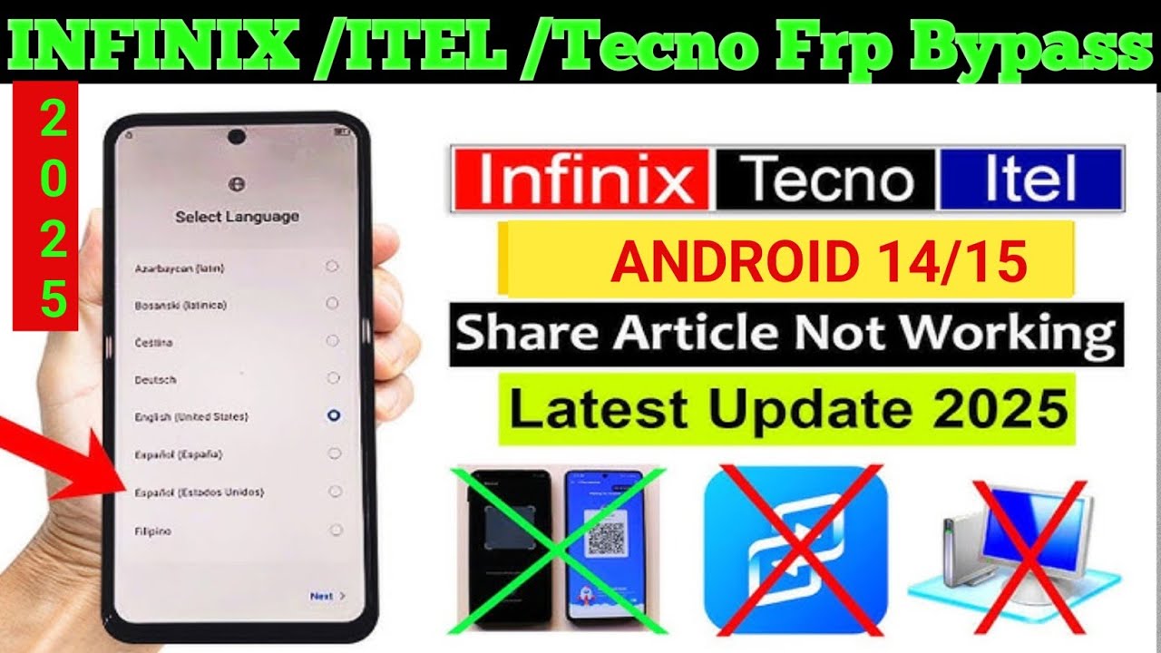 Infinix/itel all model Frp Bypass 2025. Google Account Infinix/itel all model Frp Bypass 2025. Google Account