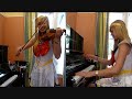 Lara plays the Sailor Moon theme on violin and piano IN COSTUME
