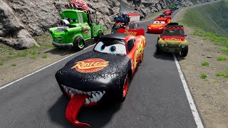 Venom Mcqueen, Molniya Mcqueen And Other Cars Vs Deadly Road Beamng.drive