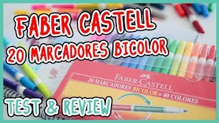 FABER CASTELL 20 MARCADORES = 40 COLORES (Test & Review)