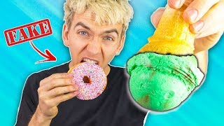 FAKE SQUISHY FOOD VS REAL FOOD!! FAKE SQUISHY FOOD VS REAL FOOD!!