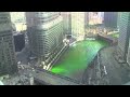 2015 Dyeing the Chicago River Green for St. Patricks Day - Time-lapse