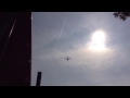 Der Siegerflieger über der Fanmeile