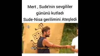 Mert sudeye çiçek verdiği için nisa merte küfür ediyor Survivor all star 2022 #s