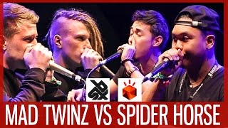 MAD TWINZ vs SPIDER HORSE  |  Grand Beatbox TAG TEAM Battle 2017  |  SEMI FINAL