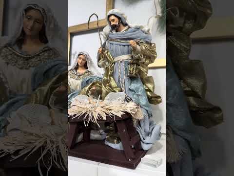 Raz 15" Blue and Gold Holy Family Christmas Figures Set 4510652 Raz 15" Blue and Gold Holy Family Christmas Figures Set 4510652