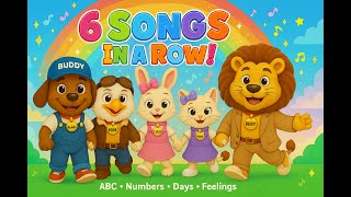 6 Kids Songs In A Row Phonics, Abc, Counting, Days, Feelings Damdadi Kids Songs & Nursery Rhymes