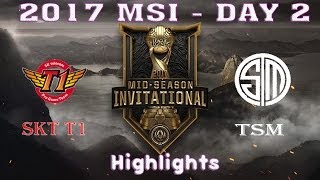 SK Telecom T1 vs Team Solo Mid HIGHLIGHTS | SKT vs TSM Hightlights | 2017 MSI Group Stage