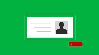 Male Id Identification Card Animation Green Screen Animation-Chroma Key